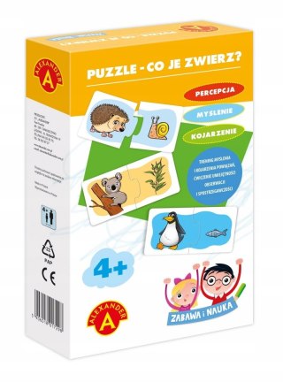 Puzzle do Pary Co Je Zwierz Zabawa Nauka Alexander