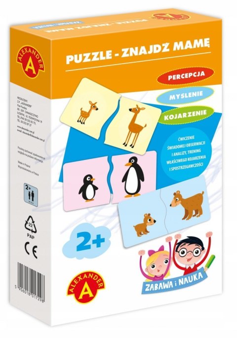 Puzzle do Pary Znajdź Mamę Zwierzątka Alexander 2+