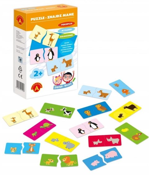 Puzzle do Pary Znajdź Mamę Zwierzątka Alexander 2+