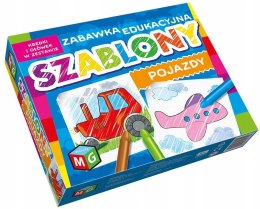Szablony do Rysowania Pojazdy + Kredki Multigra