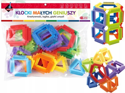 Klocki Małych Geniuszy Figury Przestrzenne 32 elem