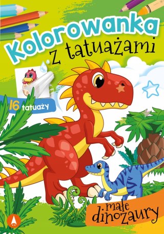 Kolorowanka z tatuażami Małe dinozaury 16 Tatuaży