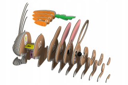 Królik Eugy Eko Układanka 3D Przestrzenna Puzzle