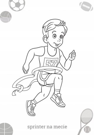 Maluszkowe malowanie Sportowcy Malowanka