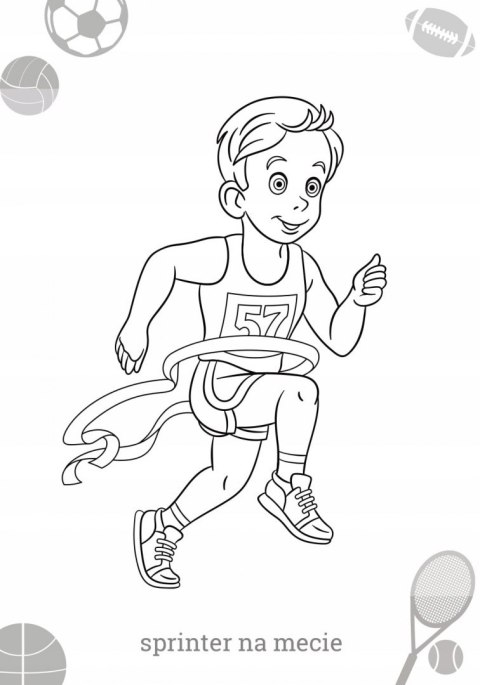 Maluszkowe malowanie Sportowcy Malowanka