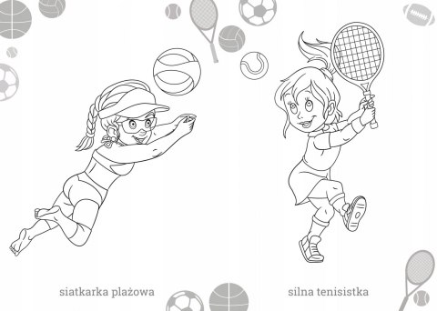 Maluszkowe malowanie Sportowcy Malowanka