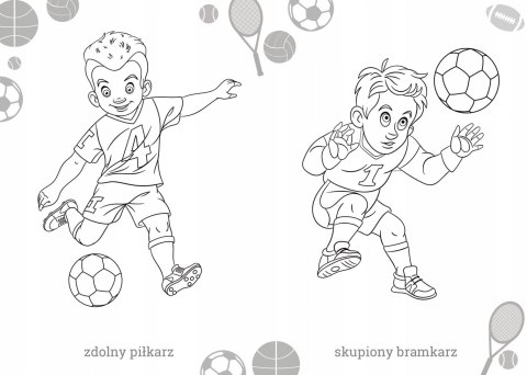 Maluszkowe malowanie Sportowcy Malowanka