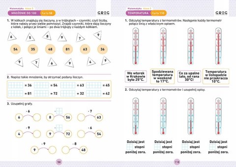 Matematyka Karty Pracy w Szkole i w Domu Klasa 3 Greg