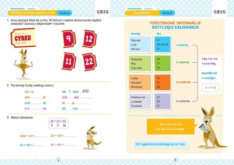 Matematyka Karty Pracy w Szkole i w Domu Klasa 4 Greg