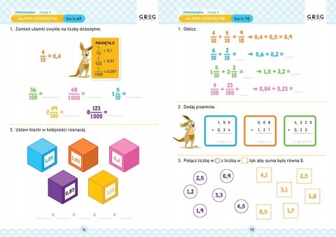 Matematyka Karty Pracy w Szkole i w Domu Klasa 4 Greg