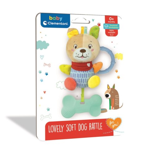 Mięciutka grzechotka Piesek 17824 Clementoni 0m+