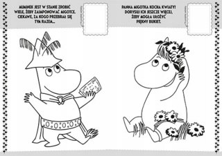 Muminki Koloruj i naklejaj Kolorowanka
