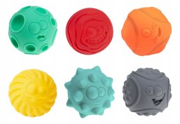 Piłki Sensoryczne Buźki 6 szt Piłeczki do Ćwiczeń Tullo