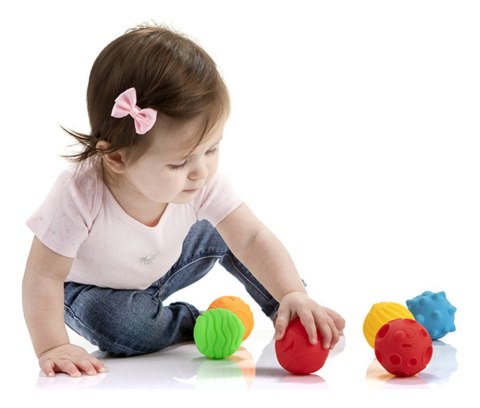 Piłki Sensoryczne Buźki 6 szt Piłeczki do Ćwiczeń Tullo