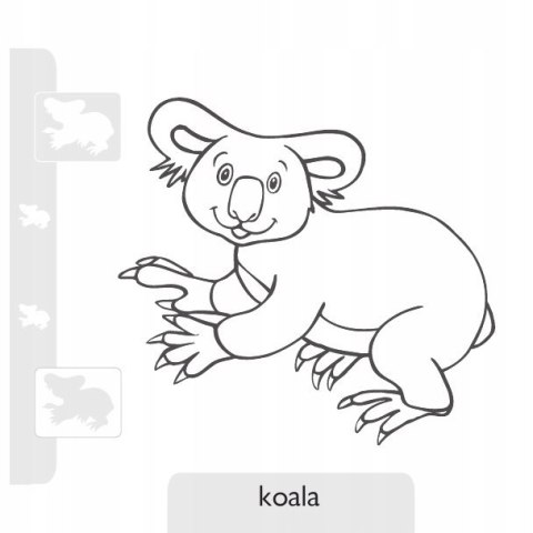 Pokoloruj Zwierzaki w zoo 24 Naklejki Kolorowanka