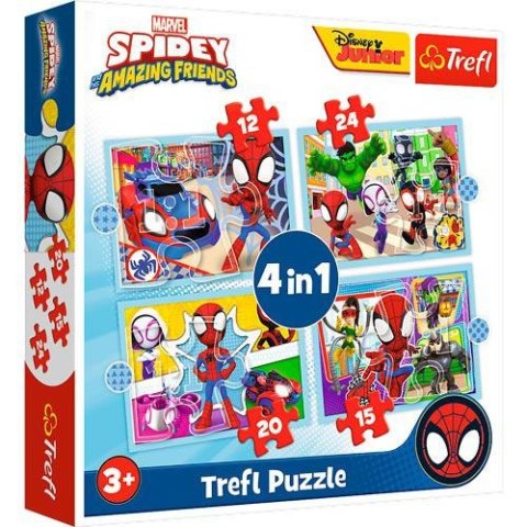 Puzzle 4w1 Ekipa Spidey'a Trefl 34611 Spiderman 3+