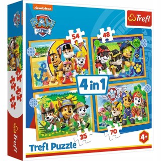 Puzzle 4w1 Wakacyjny Psi Patrol 34395 Trefl 3+