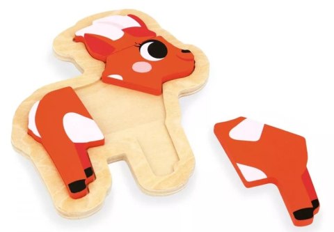 Puzzle Progresywne Drewniane Farma 4w1 Janod