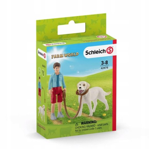 Schleich Spacer z psem Labrador Retriever 42478