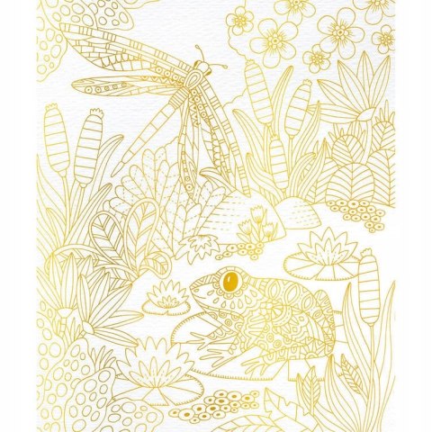 Zestaw kreatywny Złote kontury Ogród 6+ Janod