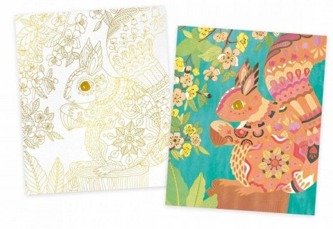 Zestaw kreatywny Złote kontury Ogród 6+ Janod