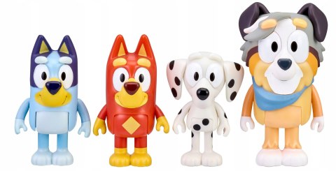 Bluey Figurki 4pak Szkolna Paczka Blue Przyjaciele