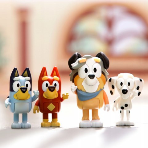 Bluey Figurki 4pak Szkolna Paczka Blue Przyjaciele