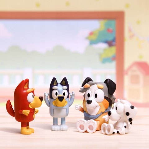 Bluey Figurki 4pak Szkolna Paczka Blue Przyjaciele