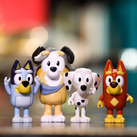 Bluey Figurki 4pak Szkolna Paczka Blue Przyjaciele