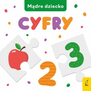 Cyfry Mądre dziecko Książka z puzzlami