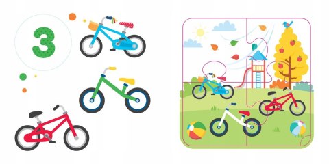 Cyfry Mądre dziecko Książka z puzzlami