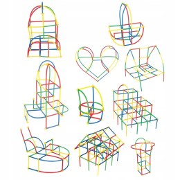 Klocki Małych Geniuszy Małe Słomki 408 el Rurki