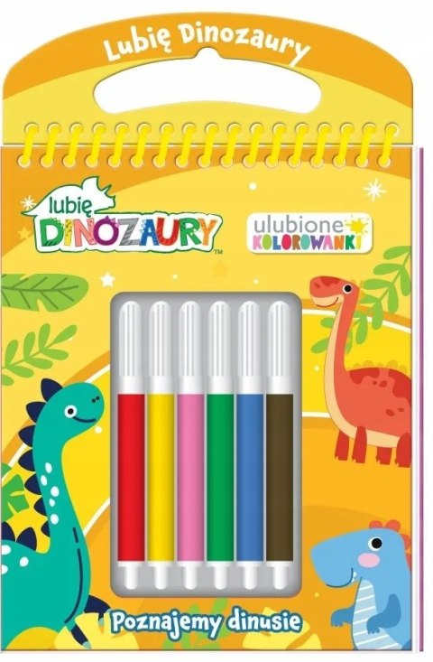 Lubię Dinozaury Ulubione Kolorowanki + Mazaki