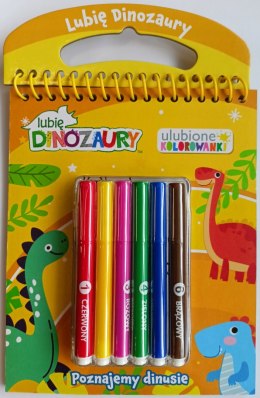 Lubię Dinozaury Ulubione Kolorowanki + Mazaki