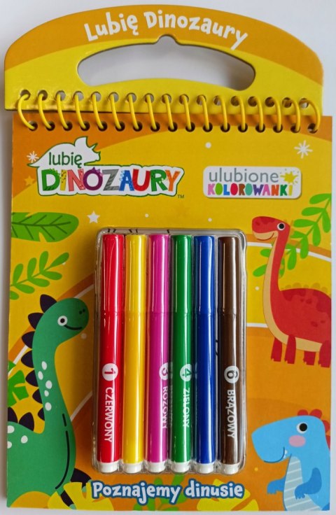 Lubię Dinozaury Ulubione Kolorowanki + Mazaki