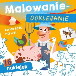 Malowanie doklejanie Zwierzęta na wsi Kolorowanka