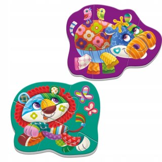 Miękkie magnetyczne puzzle Lew i Hipopotam Roter