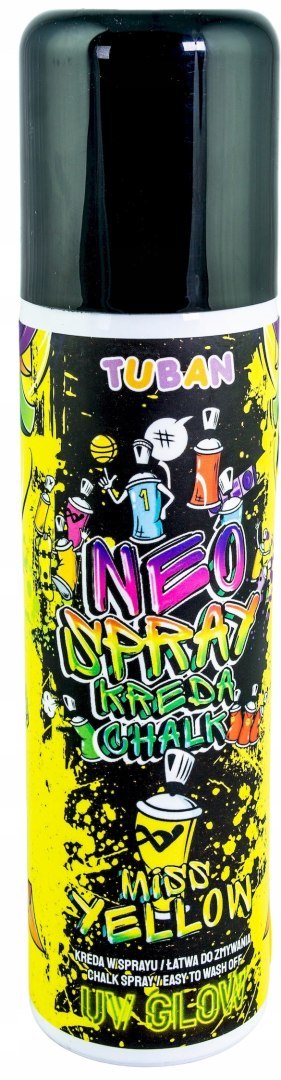 Neonowa Kreda W Sprayu Żółta 150 ml Tuban