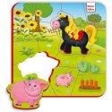 Piankowe puzzle magnetyczne 2 Zwierzęta na farmie Roter