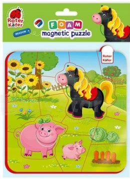 Piankowe puzzle magnetyczne 2 Zwierzęta na farmie Roter