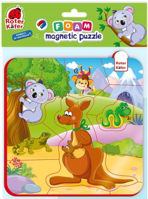 Piankowe puzzle magnetyczne Zwierzęta z Australii Roter