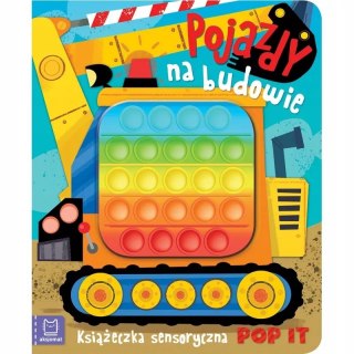 Pojazdy na Budowie Książeczka sensoryczna z POP IT Aksjomat
