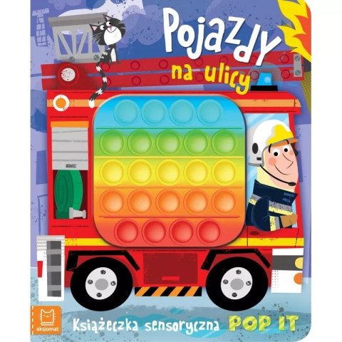 Pojazdy na Ulicy Książeczka sensoryczna z POP IT Aksjomat
