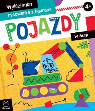 Pojazdy w akcji Wyklejanka rysowanka z figurami 4+ Aksjomat