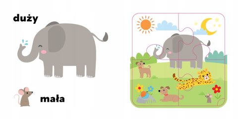 Przeciwieństwa Mądre dziecko Książka z puzzlami