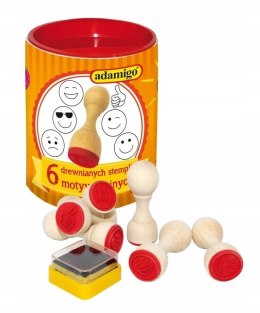Stemple Pieczątki Buźki Adamigo Drewniane