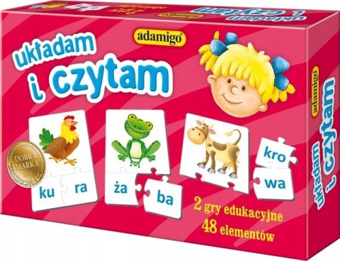 Układam i Czytam Układanka Edukacyjna Adamigo