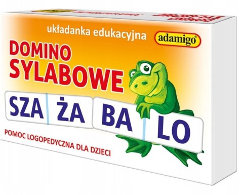 Układanka Edukacyjna Domino Sylabowe Logo Adamigo