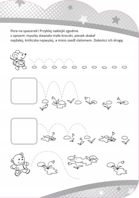 Zdolny 4-latek z naklejkami Ćwiczenia Zagadki 4+