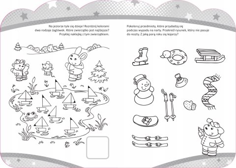 Zdolny 4-latek z naklejkami Ćwiczenia Zagadki 4+